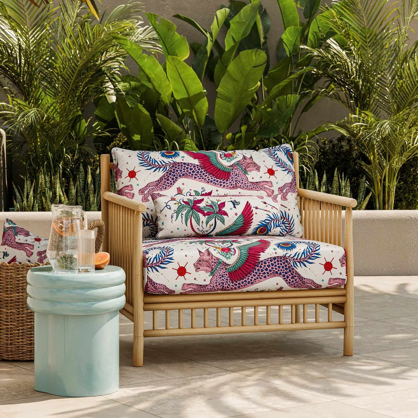 Clarke & Clarke Lynx Indoor Outdoor Magenta