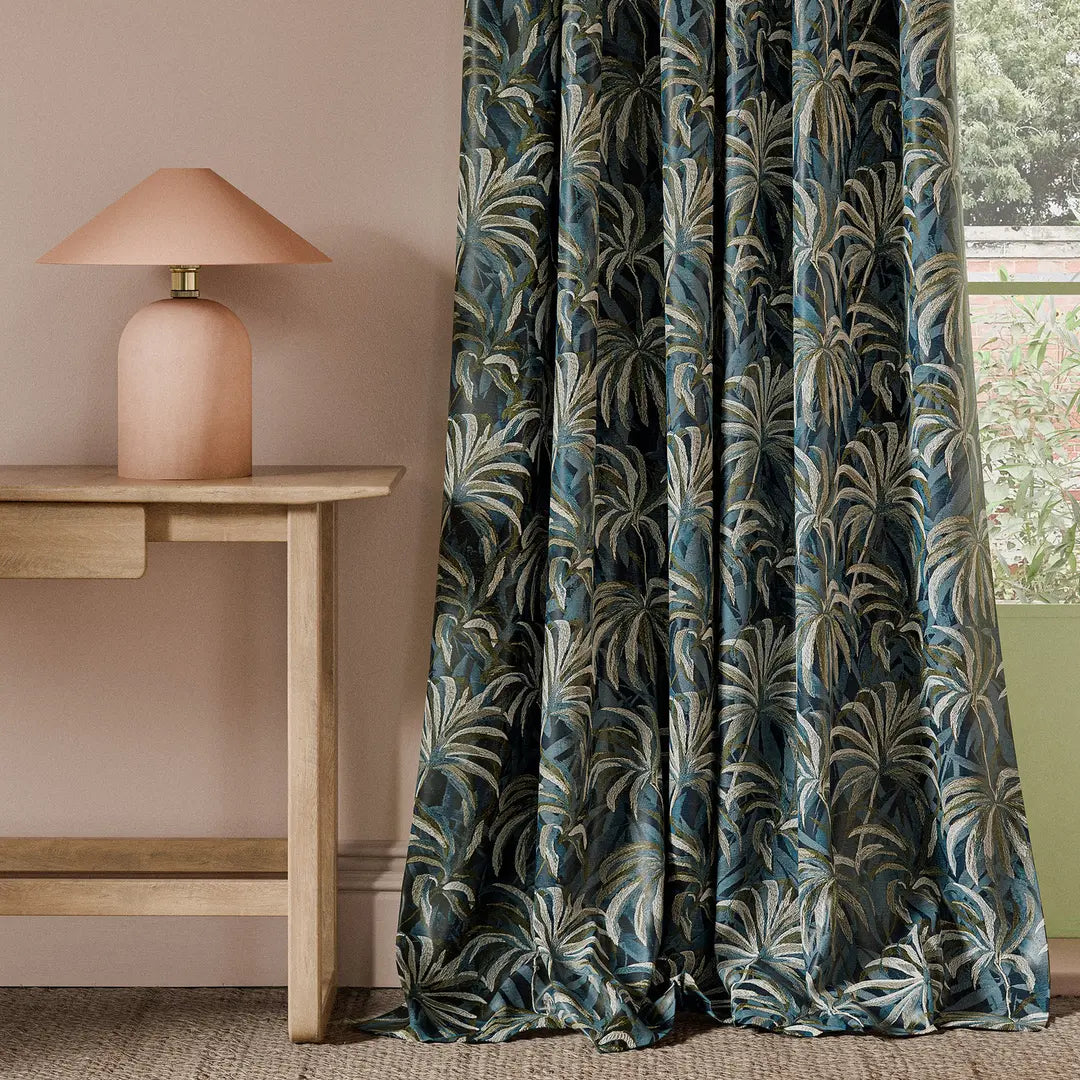 Clarke & Clarke Floresta Embroidery Midnight/antique