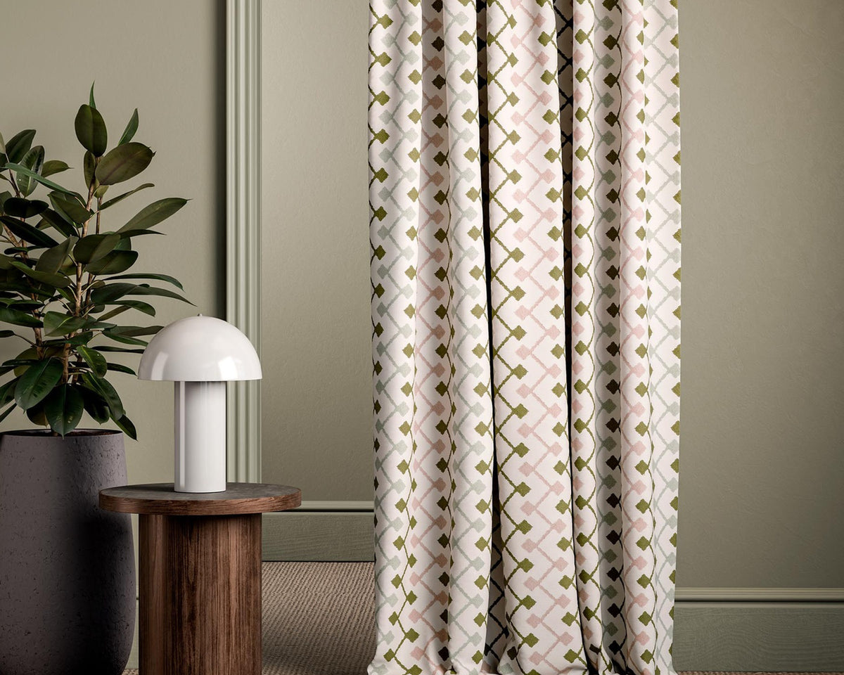 Clarke & Clarke Hemlock Olive/Blush