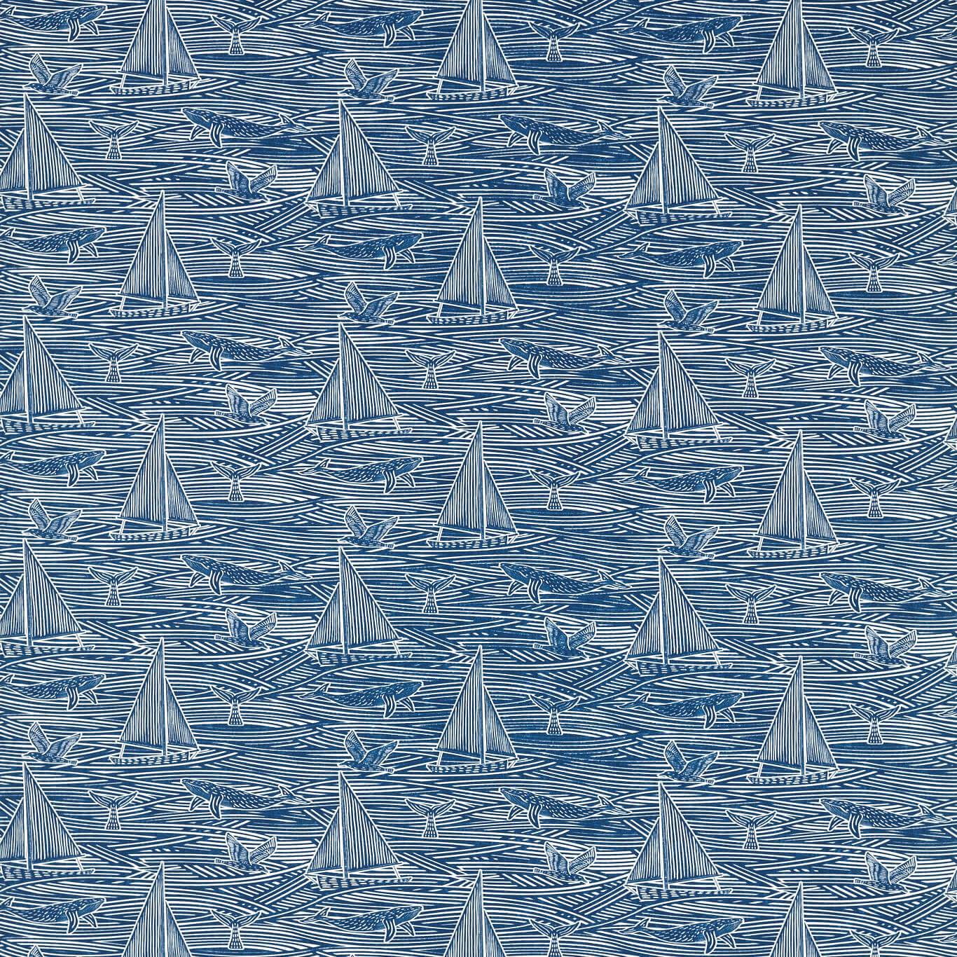 Clarke & Clarke Fin Navy