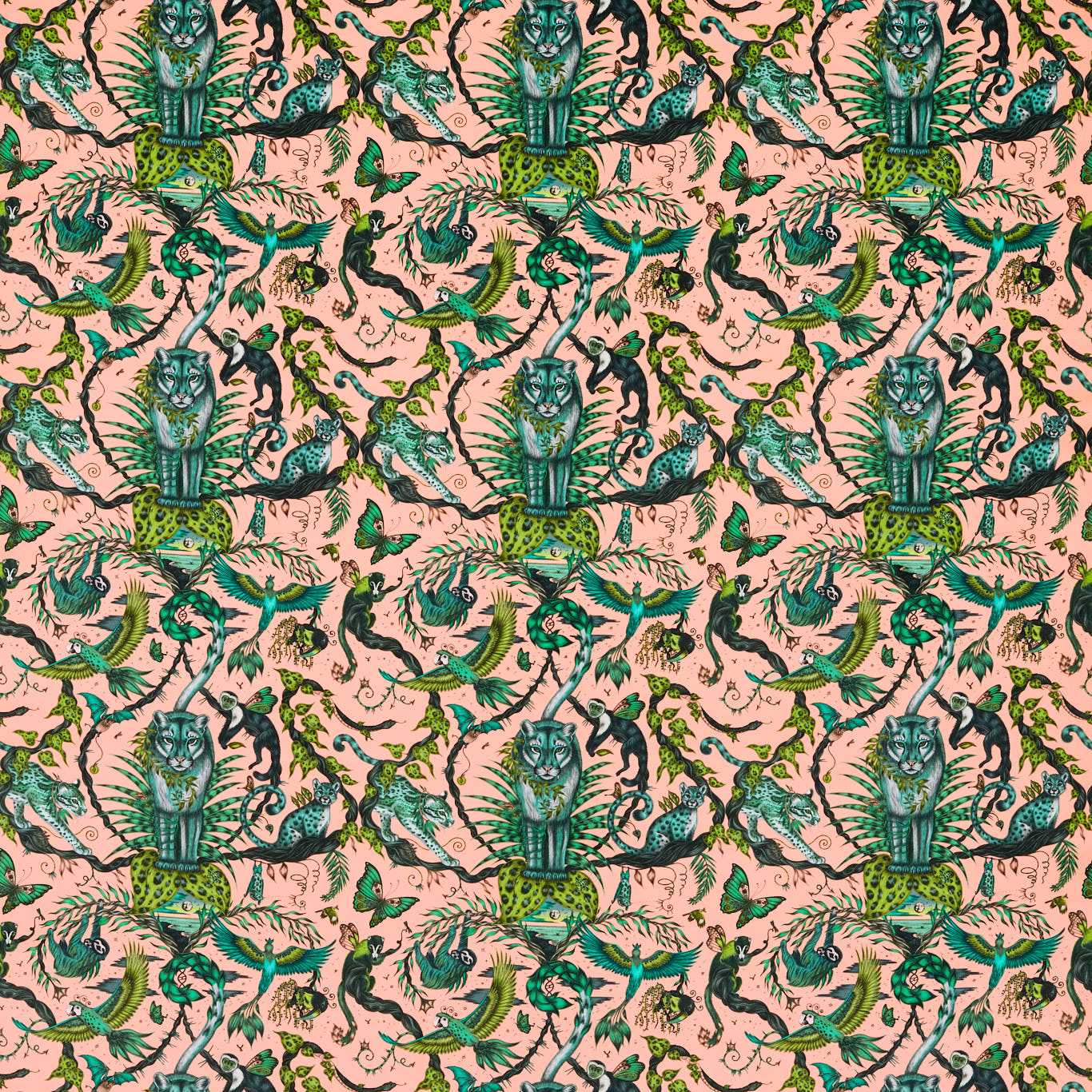 Clarke & Clarke Bosque Dreams Velvet Pink