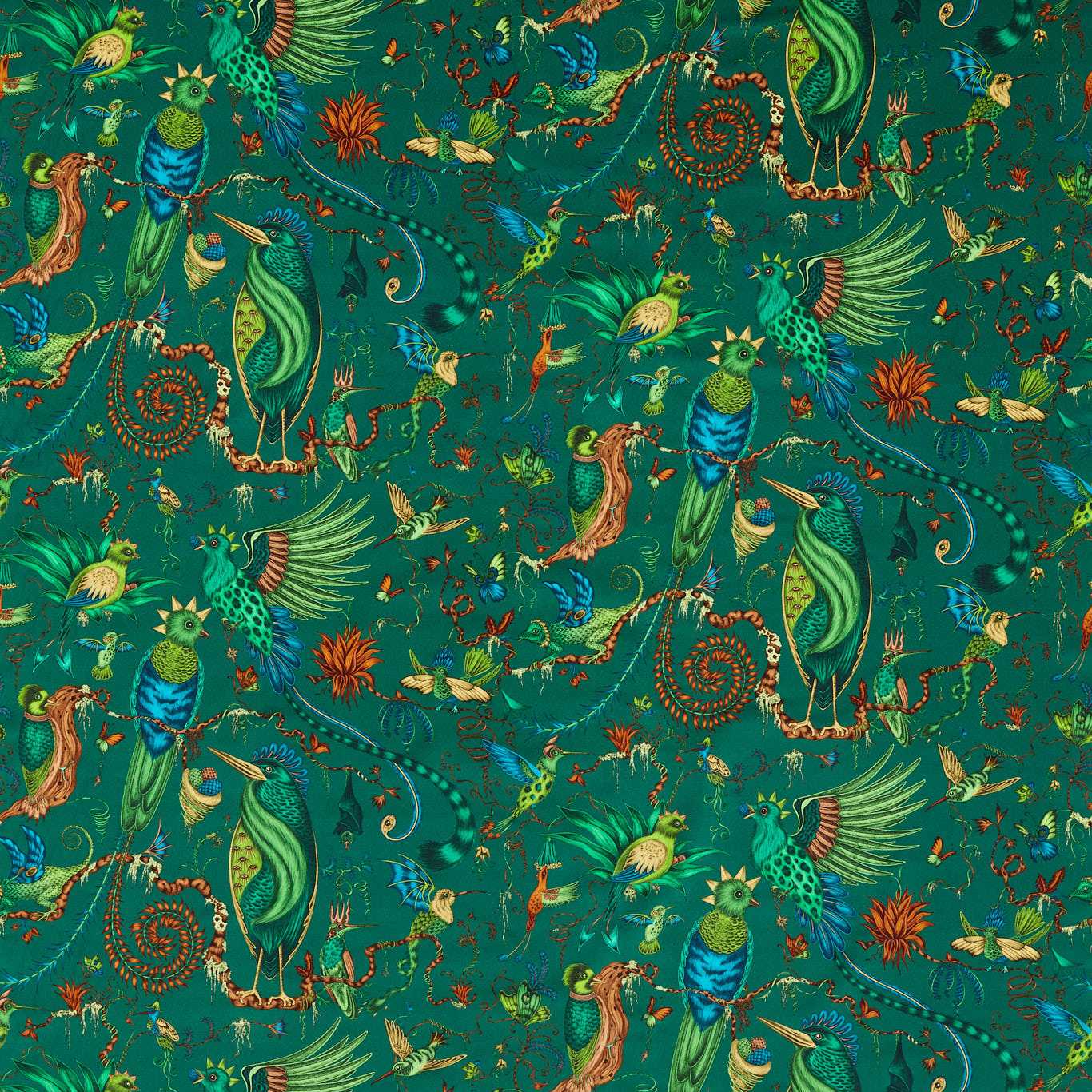 Clarke & Clarke Quetzal Velvet Teal
