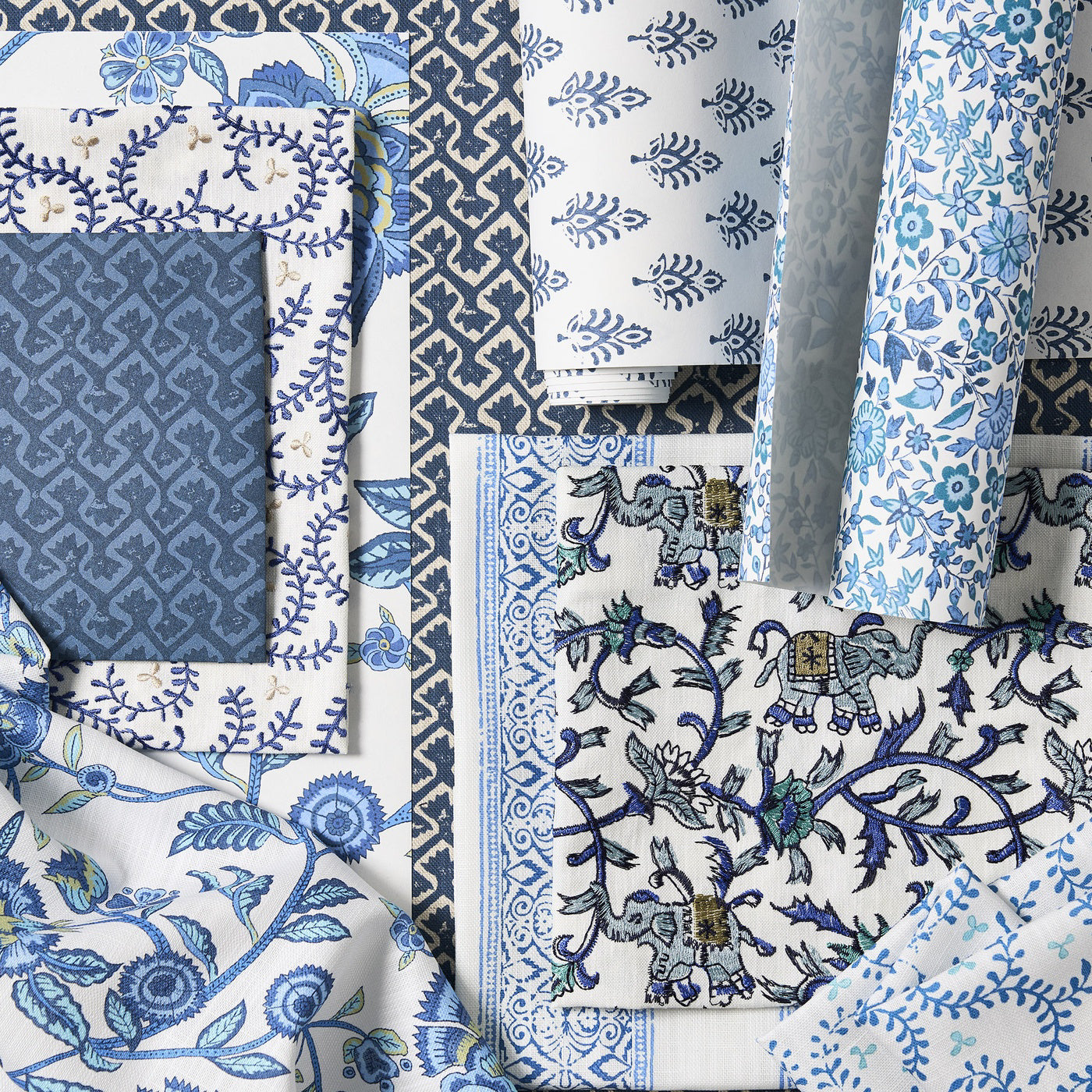 Clarke & Clarke Buta Cobalt