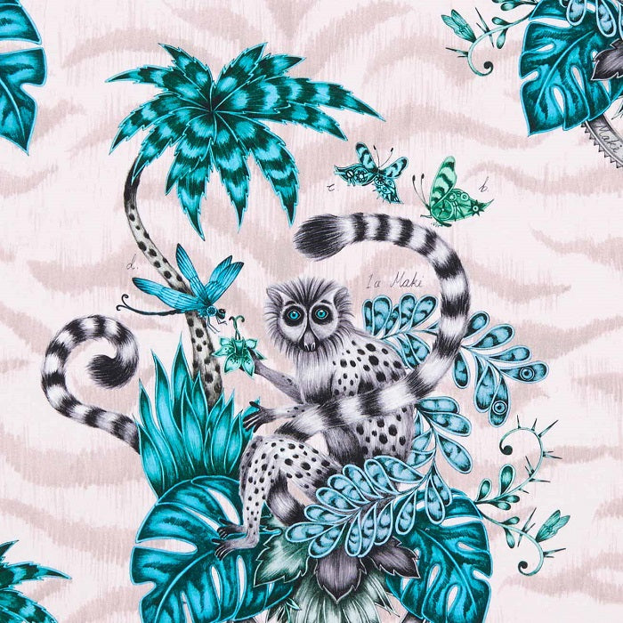 Clarke and Clarke Emma J Shipley Lemur Pink
