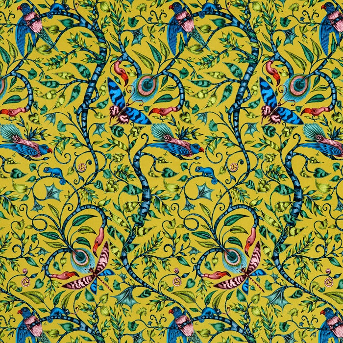 Clarke and Clarke Emma J Shipley Rousseau Lime Velvet