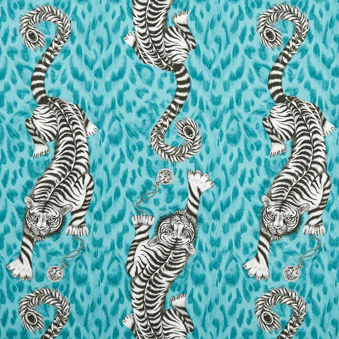 Clarke and Clarke Emma J Shipley Tigris Teal