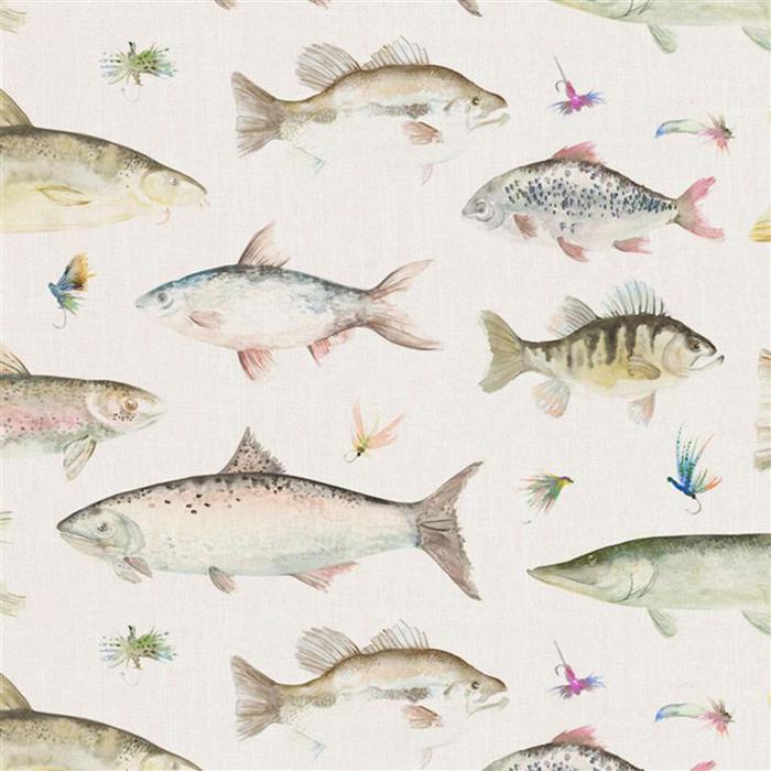 Voyage River Fish Linen Natural