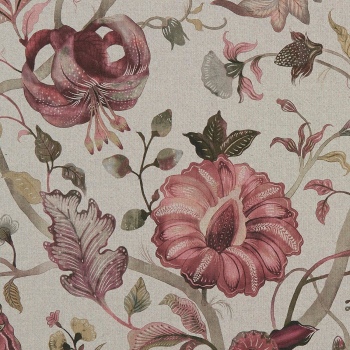 Clarke and Clarke Delilah Winterberry/Linen