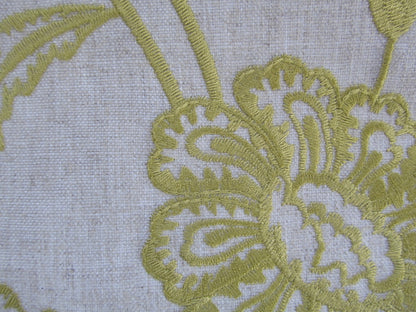 iLiv Chantilly Curtain Fabric Embroidered Linen Willow