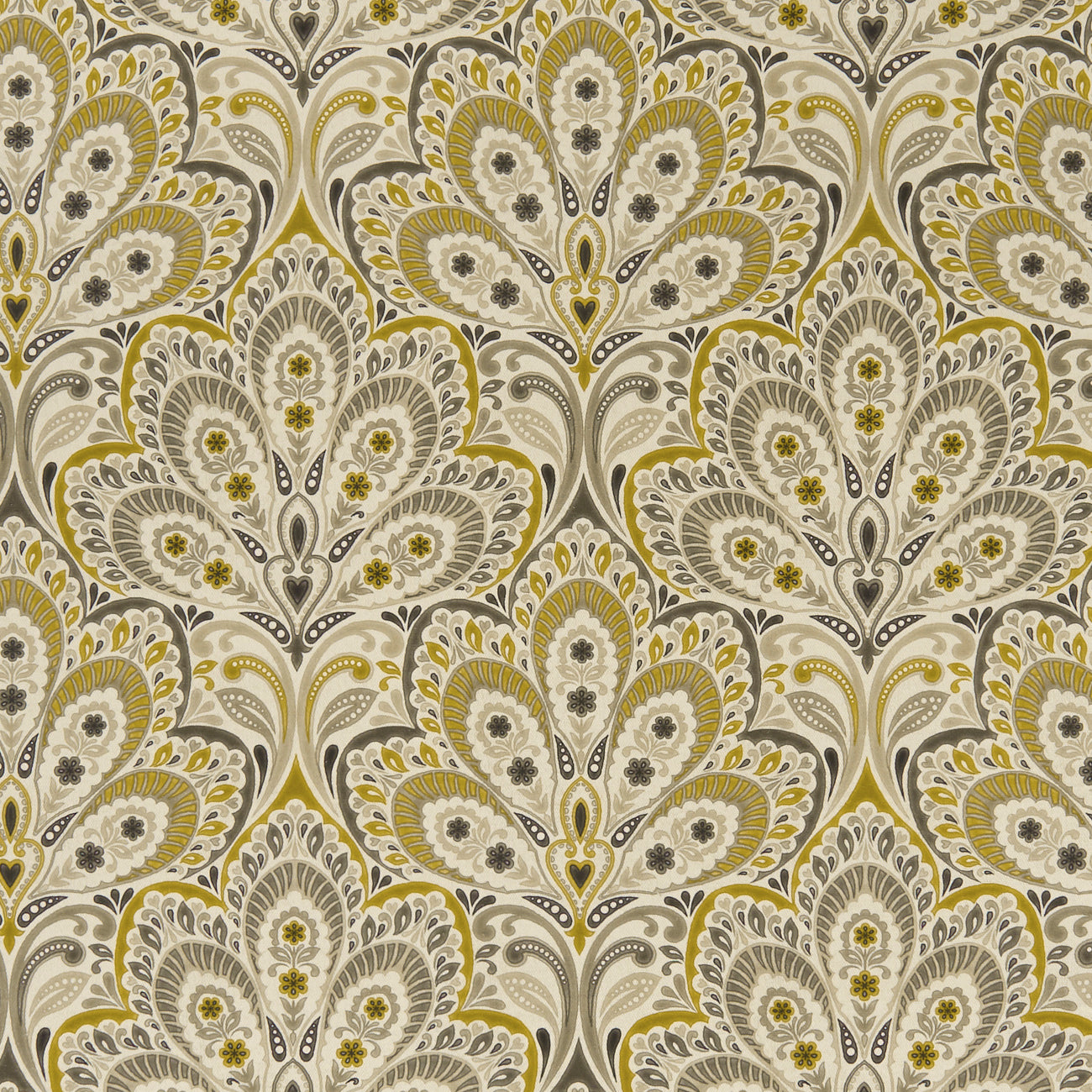 Clarke & Clarke Persia Charcoal/Ochre
