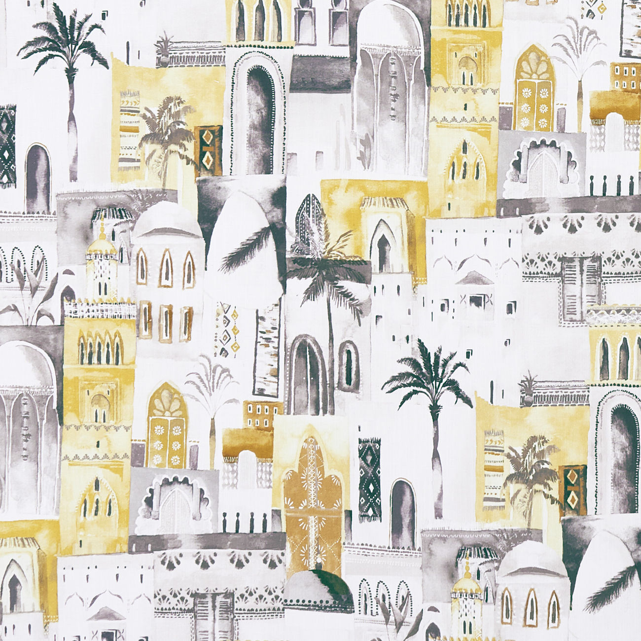 Clarke & Clarke Marrakech Charcoal/Ochre