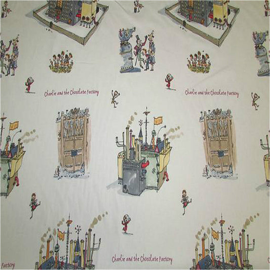 Ashley Wilde Roald Dahl Curtain Fabric Charlie & The Chocolate Factory