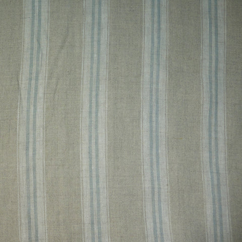 Striped Washed Linen Duckegg