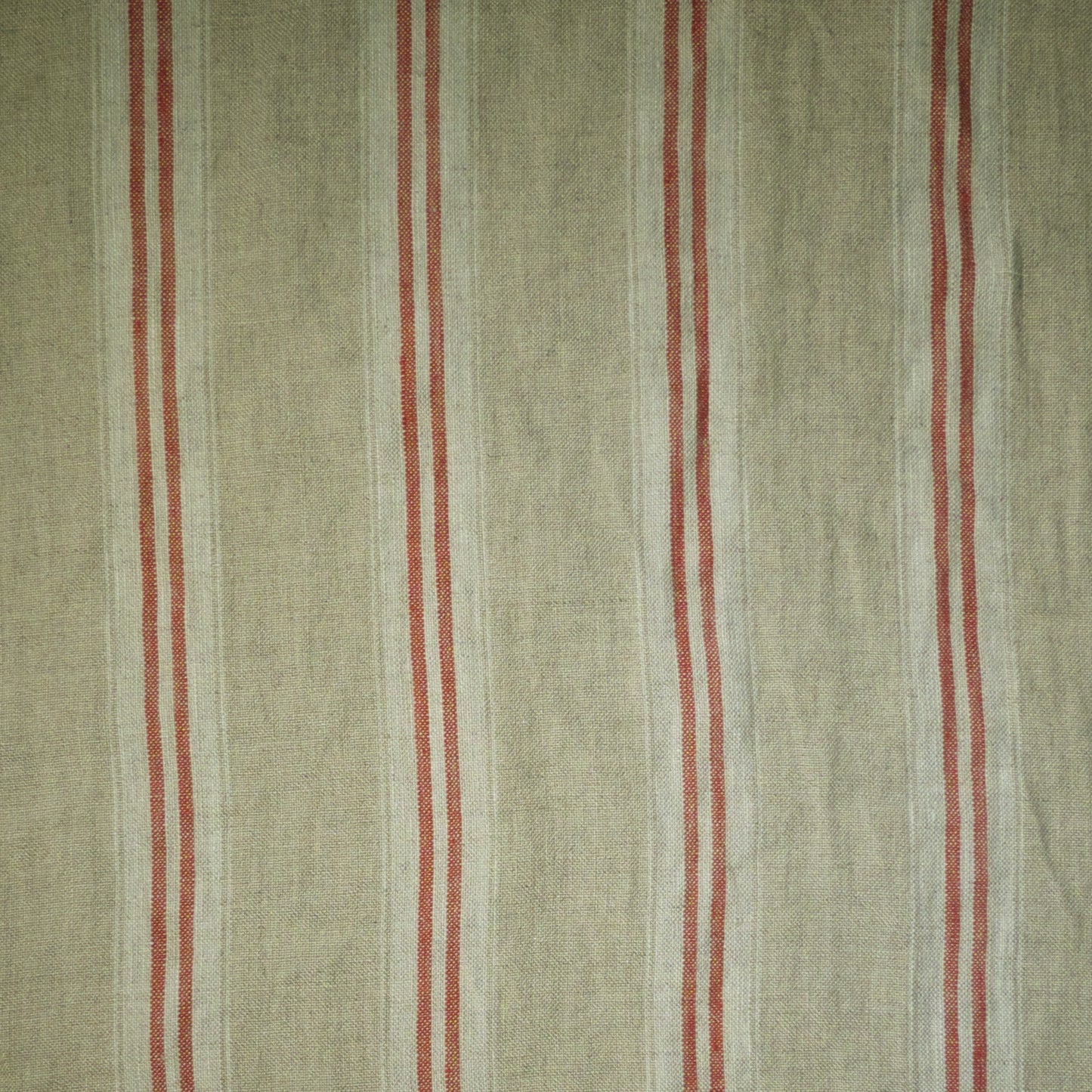 Striped Washed Linen Red
