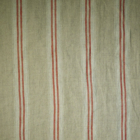 Striped Washed Linen Red