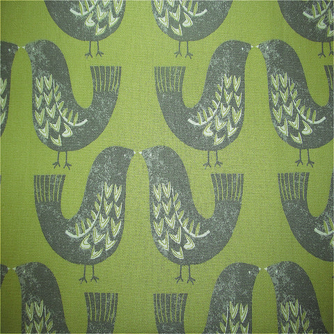 iLiv Scandinavian Birds Curtain Fabric Kiwi
