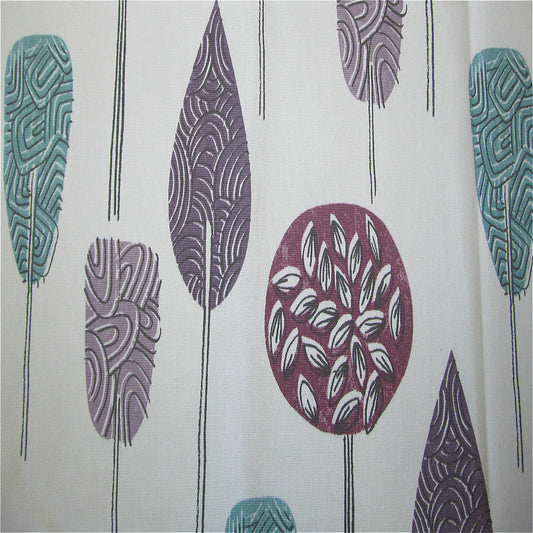 iLiv Scandinavian Trees Curtain Fabric Violet