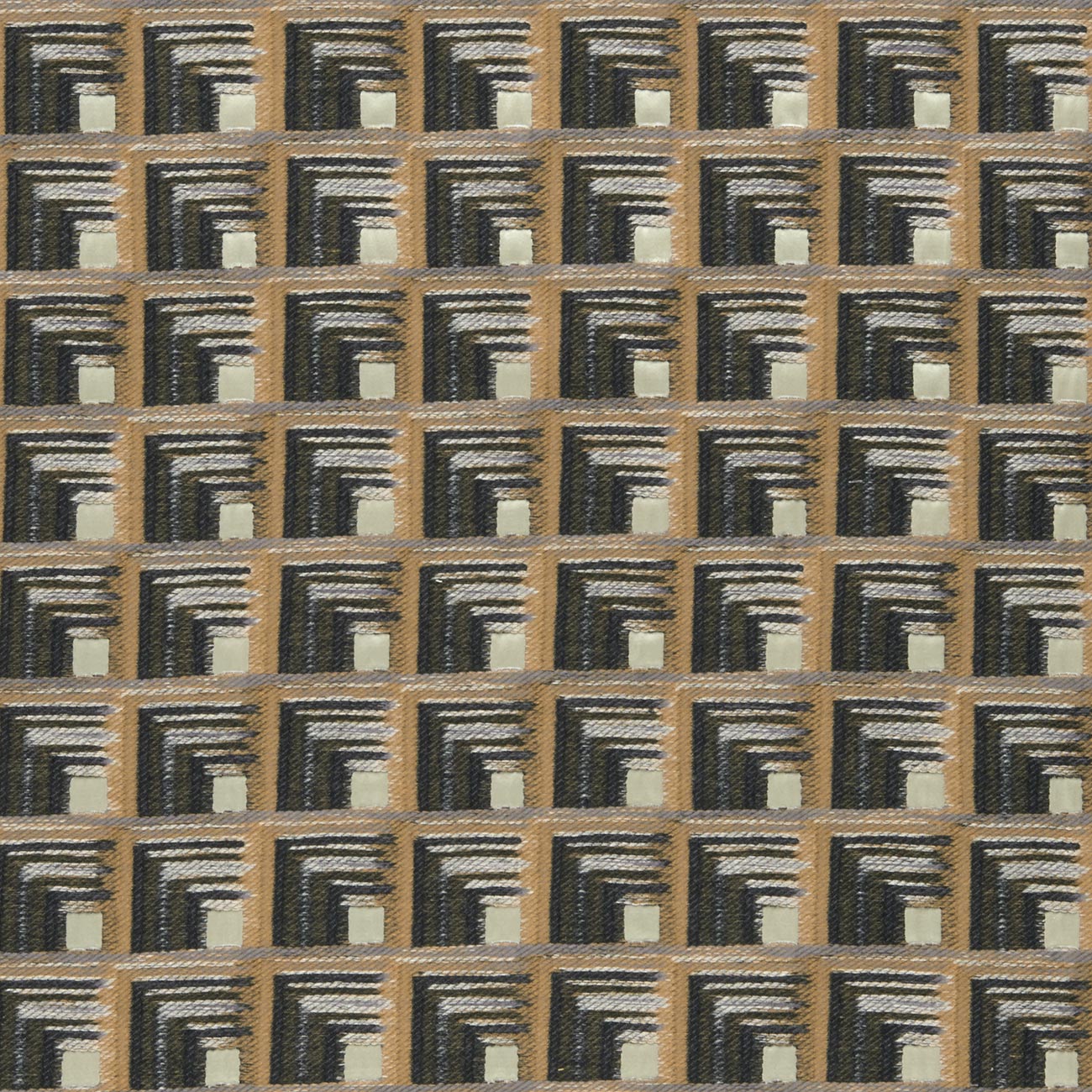 Clarke and Clarke Oni Charcoal/Cinnamon