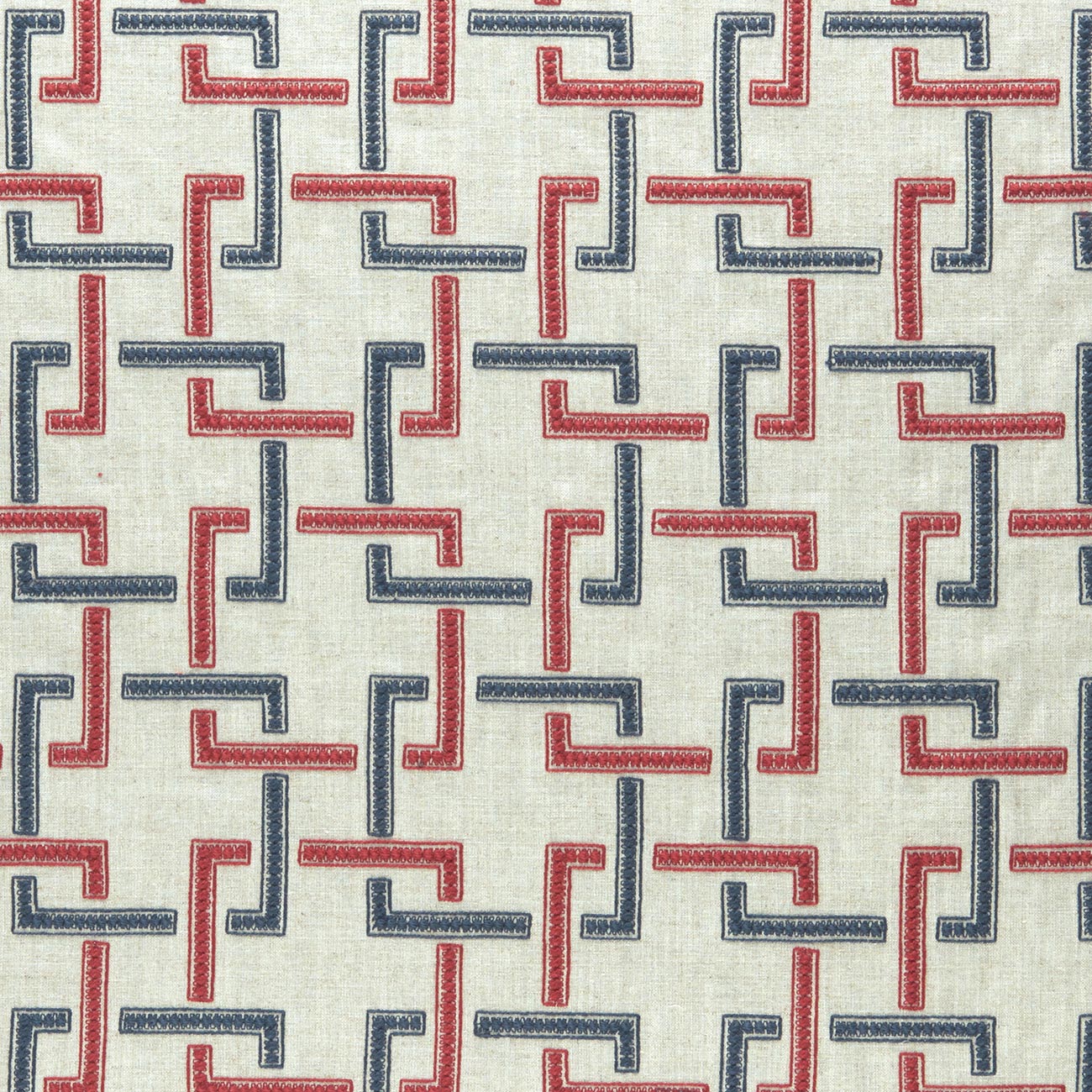 Clarke and Clarke Sekai Indigo/Red
