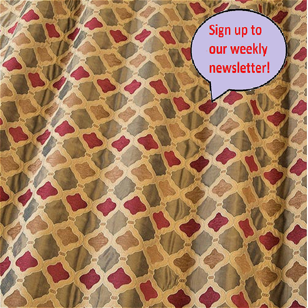 iLiv Domco Curtain Fabric Cherry