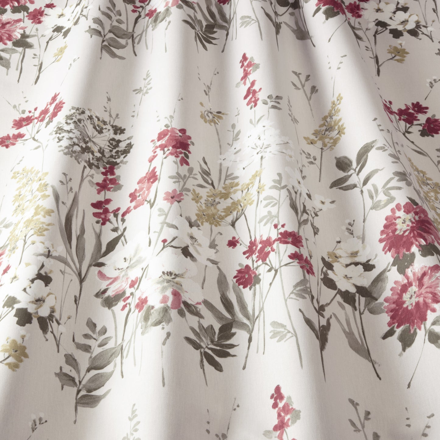 iLiv Wild Meadow Curtain Fabric Ruby