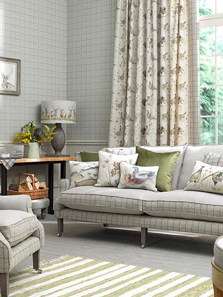 Voyage Country Curtain Fabric Bowmont Pheasants