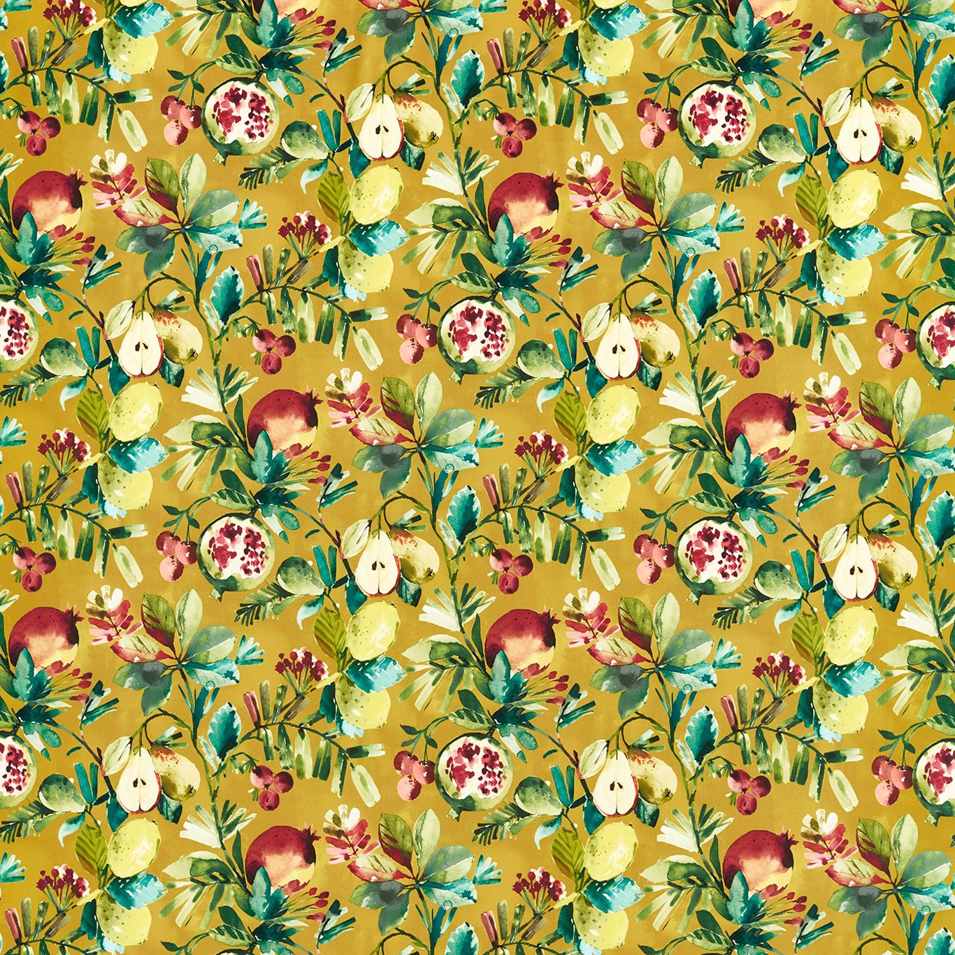 Clarke & Clarke Fruta Ochre Velvet