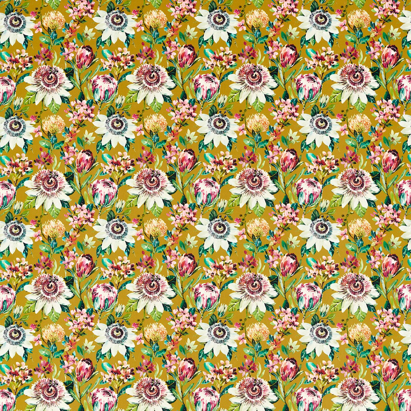 Clarke & Clarke Paradise Ochre Velvet