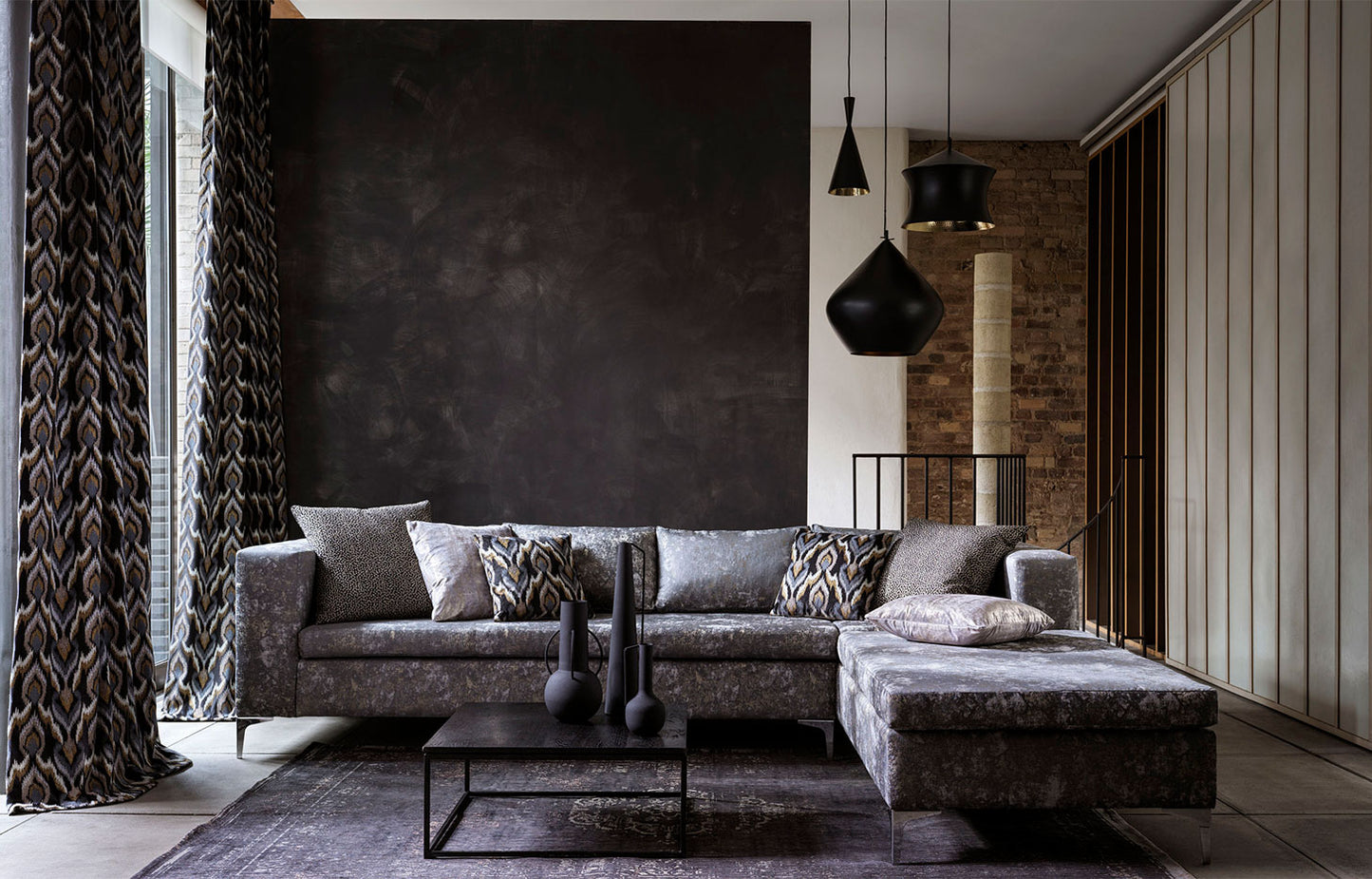 Clarke & Clarke Ricamo Pewter