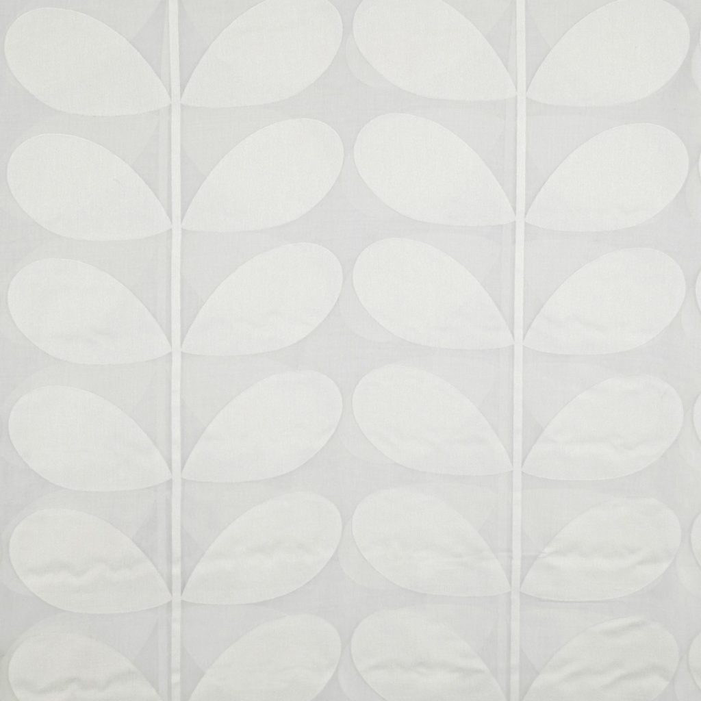 Orla Kiely Sheer Giant Stem White Double Width The Curtain Factory Outlet