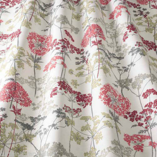 iLiv Hedgerow Curtain Fabric Ruby