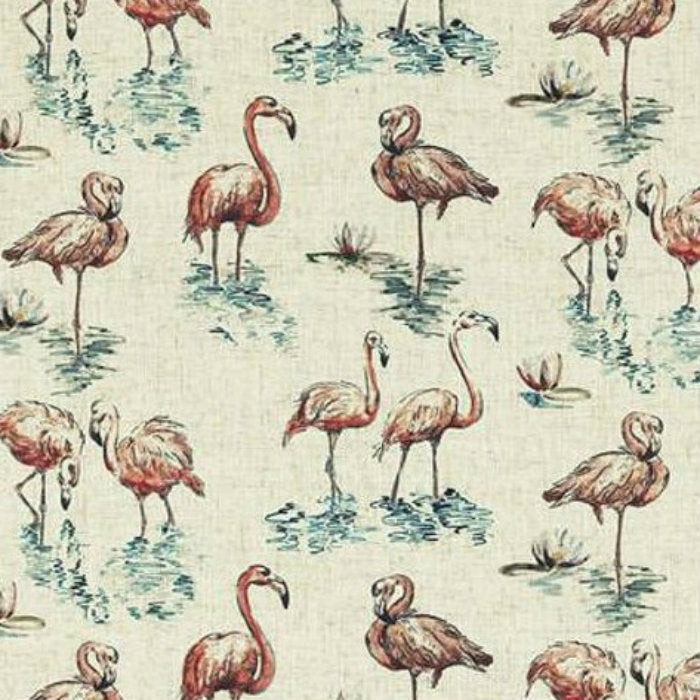 Clarke & Clarke Florida Flamingo's Linen