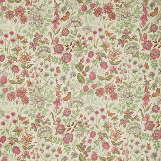 iLiv Field Flowers Curtain Fabric Rouge