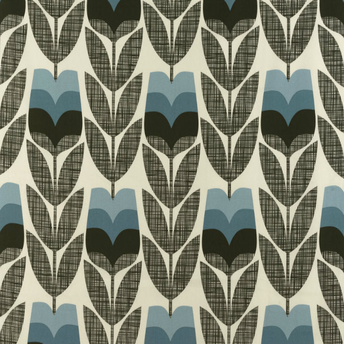 Orla Kiely Rosebud Powder Blue The Curtain Factory Outlet