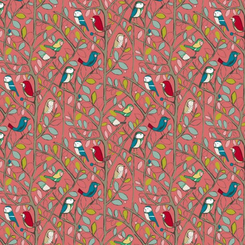 Edinburgh Weavers Tweety Bird Curtain Fabric Coral
