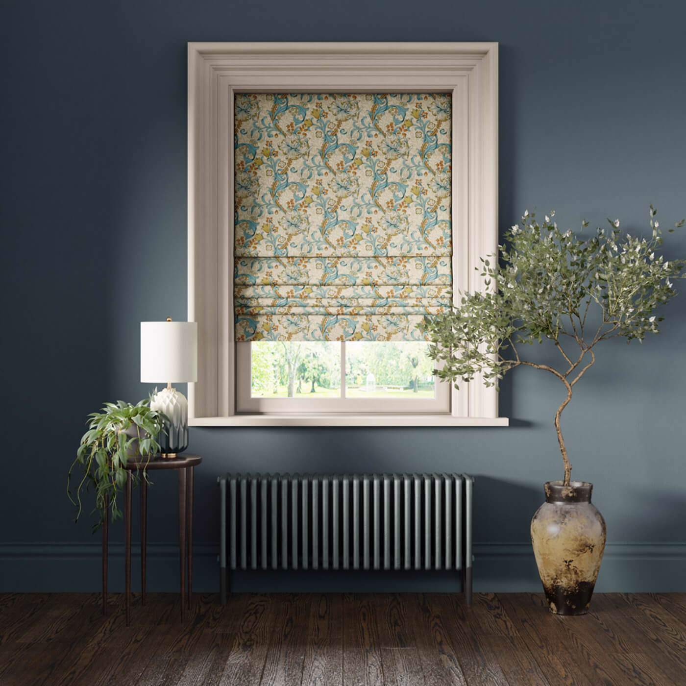 Clarke & Clarke William Morris Golden Lily Linen/Teal