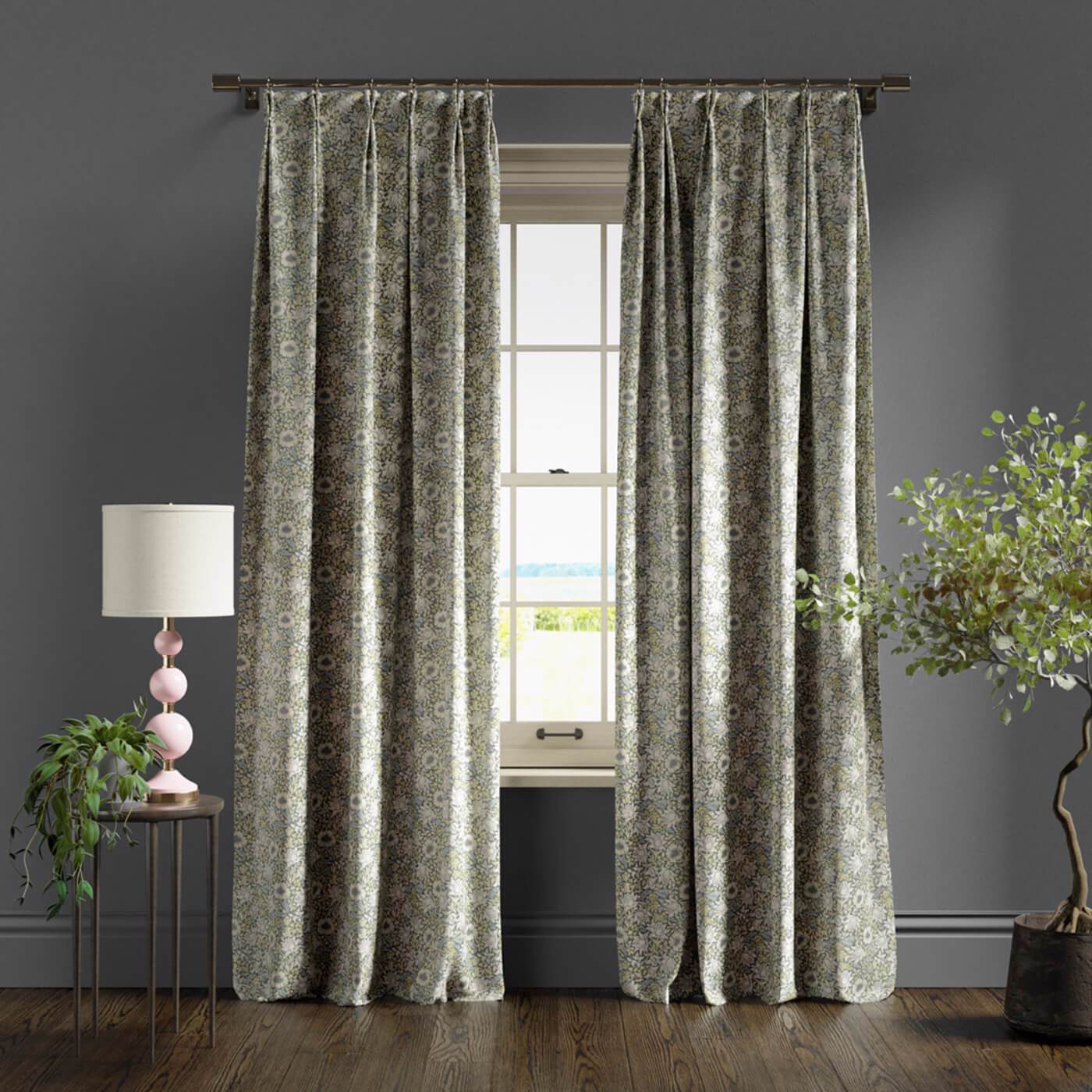Clarke & Clarke William Morris Mallow Apple/Linen
