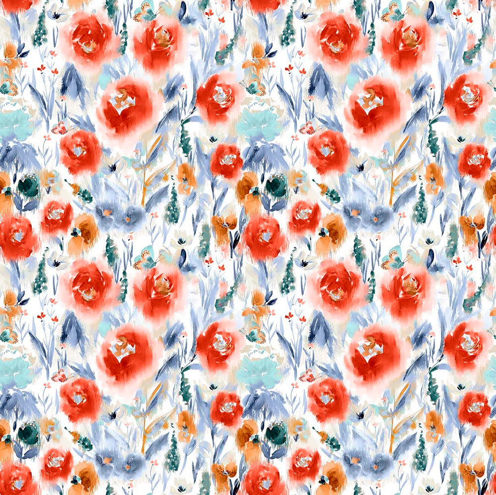 Chess Designs Fleur Burnt Orange