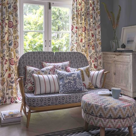 Clarke and Clarke Gotska Indigo/Cranberry