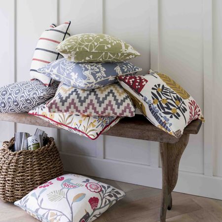 Clarke and Clarke Klaudia Indigo/Cranberry