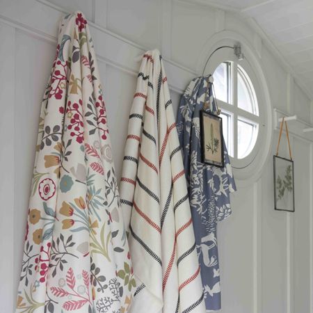 Clarke and Clarke Enya Indigo/Cranberry