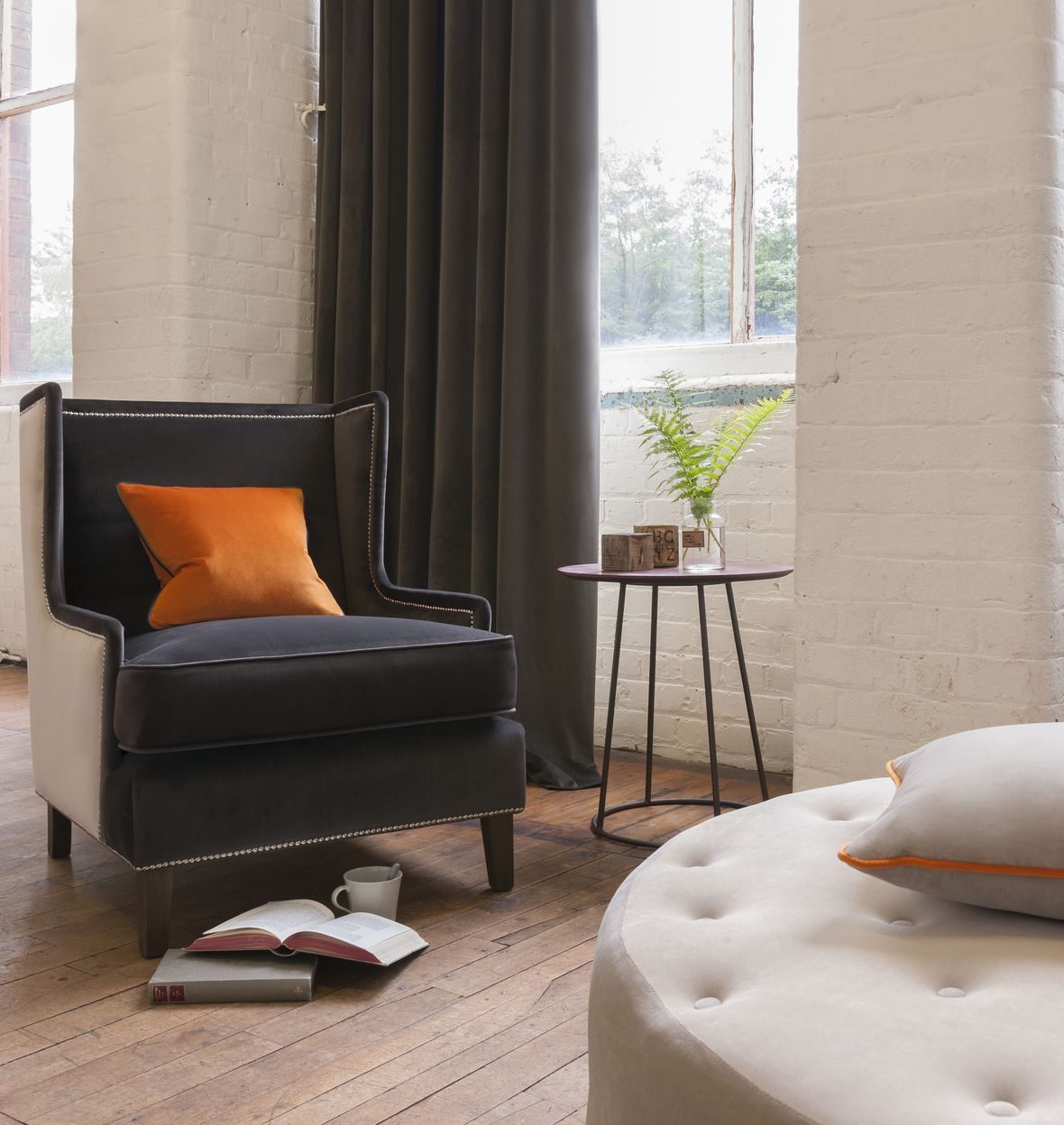 Clarke & Clarke Alvar Charcoal