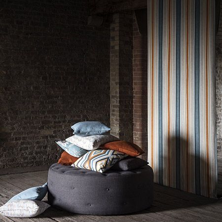 Clarke and Clarke Terrazzo Teal/Spice