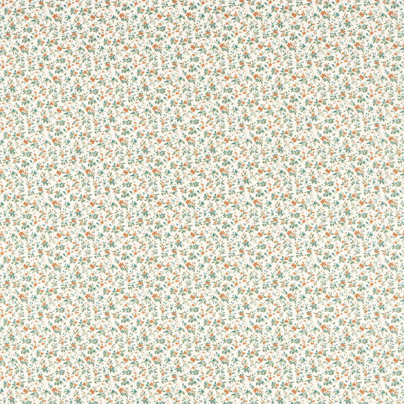 Clarke & Clarke Thetford Teal/spice