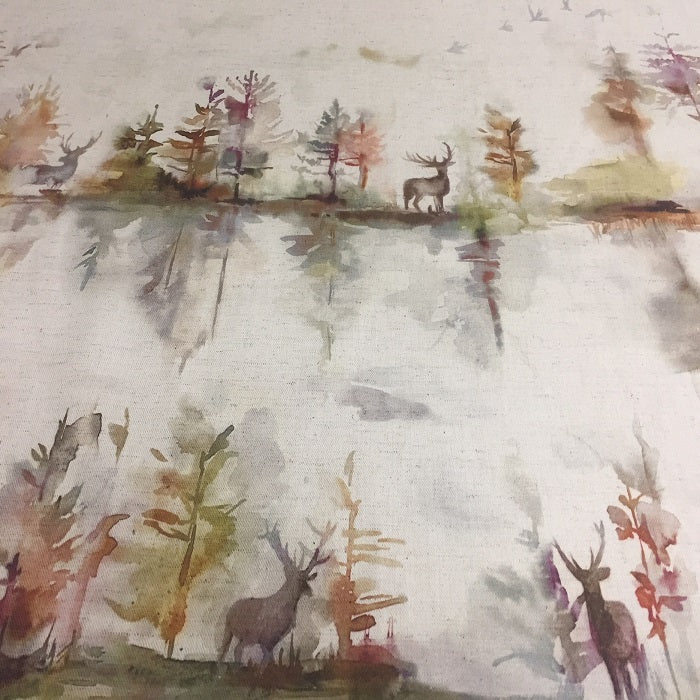 Voyage Wilderness Linen Plum Fabric