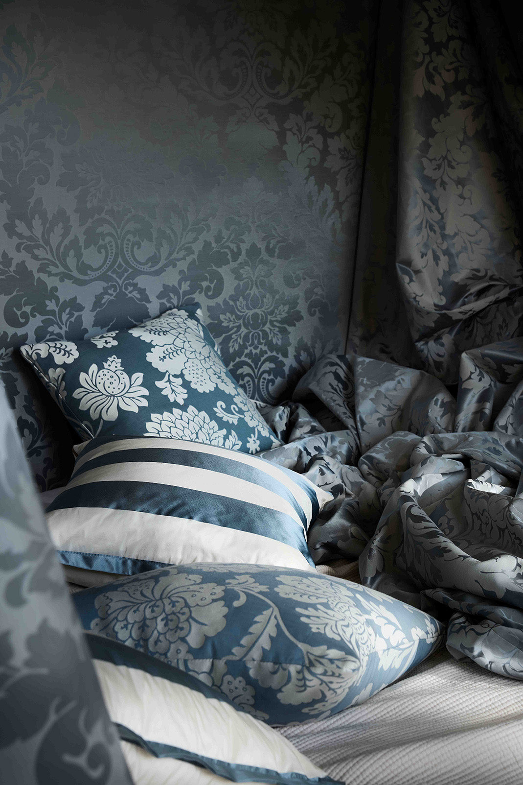 James Hare Rococo Damask Polar