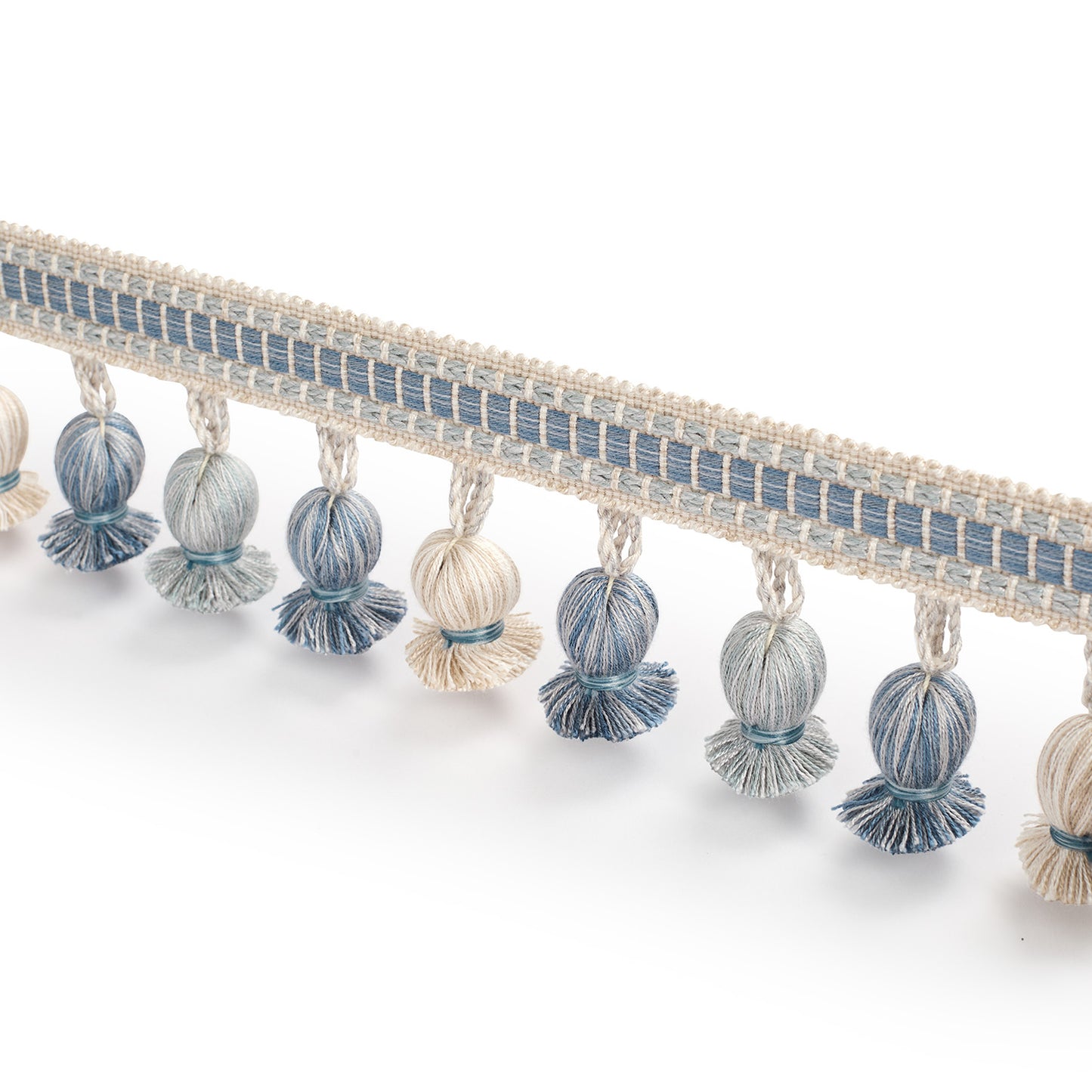 James Hare Shellberry Onion Tassel Fringe Victoria Blue