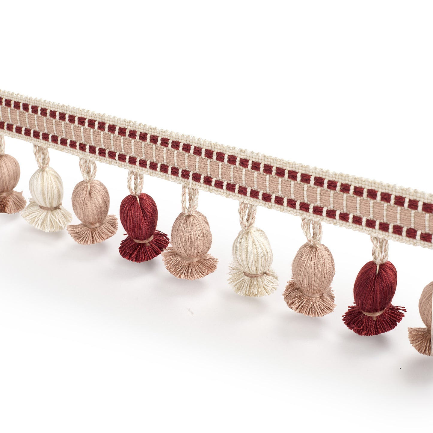 James Hare Shellberry Onion Tassel Fringe Cherry Rose