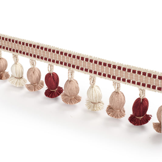 James Hare Shellberry Onion Tassel Fringe Cherry Rose