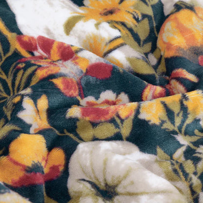 Riva Home Bootanical Sherpa Fleece Throw Multicolour